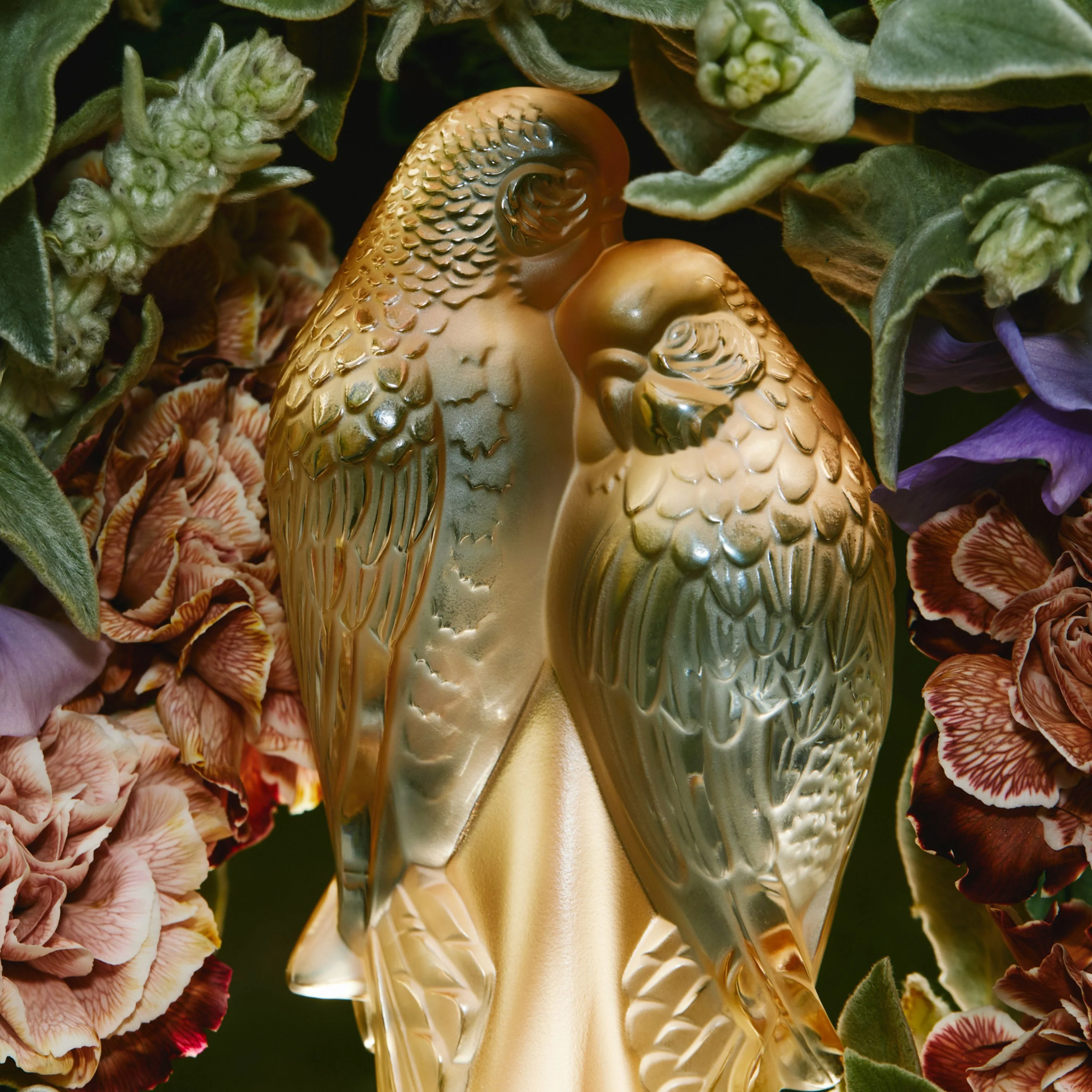 2 Parakeets sculpture - Image 2