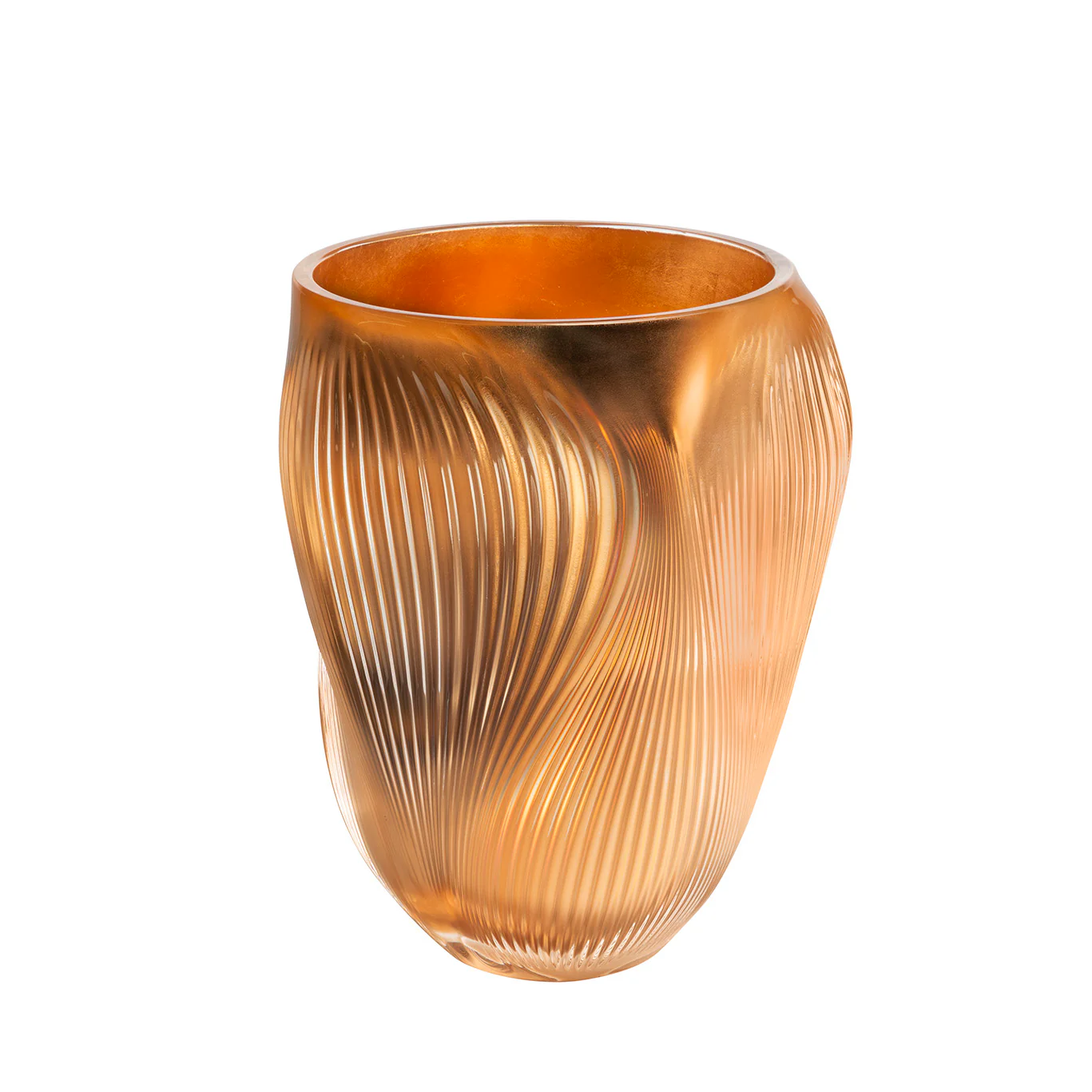 Alizé Large Vase with pink gold leaves - Image 4