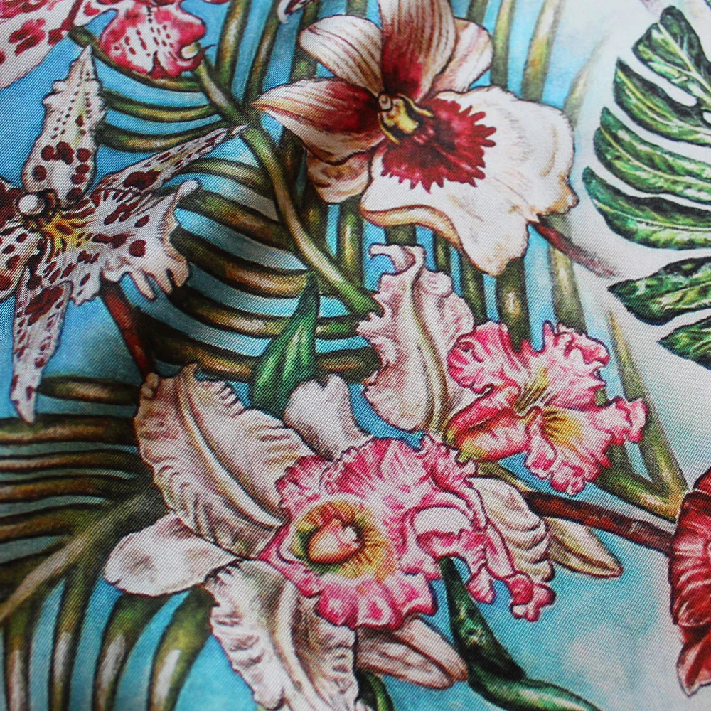 Foulard Lalique by Ginny Litscher, Blue Jungle design - Image 2