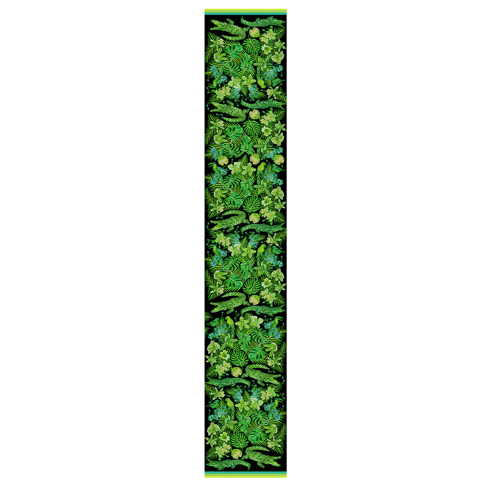 Scarf Lalique by Ginny Litscher, Neon green Jungle design - Image 3