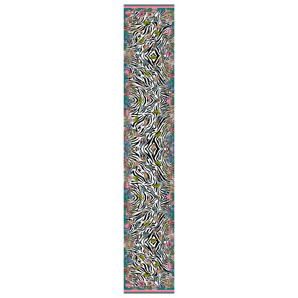 Scarf Lalique by Ginny Litscher, Pink & black Zebra design - Image 3