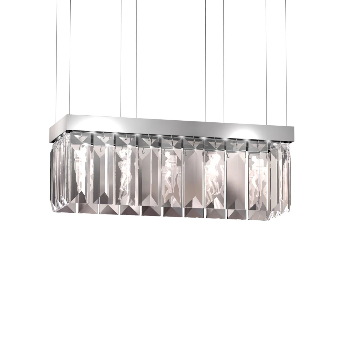 Serene 26 Prisms Chandelier, Rectangualr - Image 2