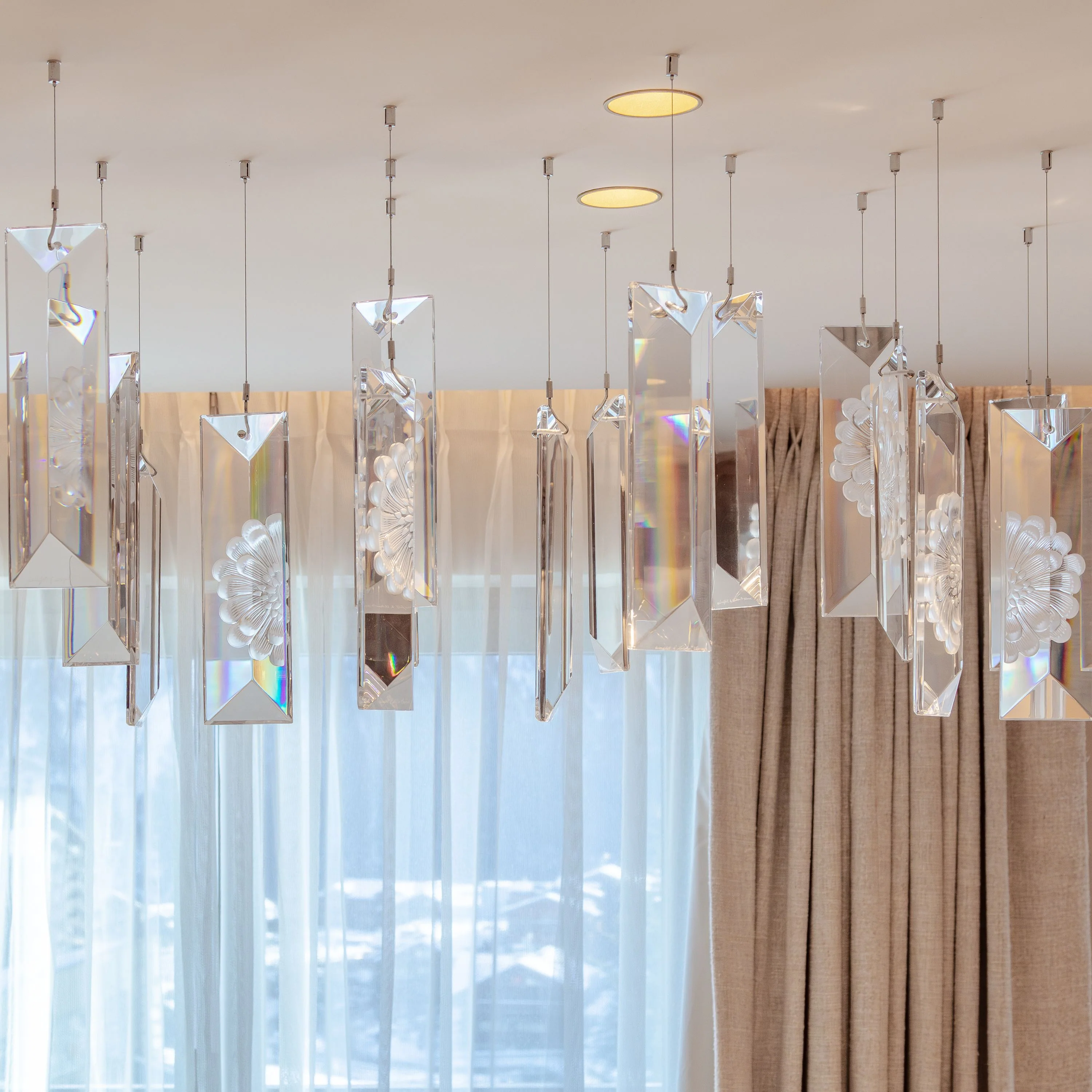 Serene Simple Prism Dahlia Ceiling Lamp - Image 3